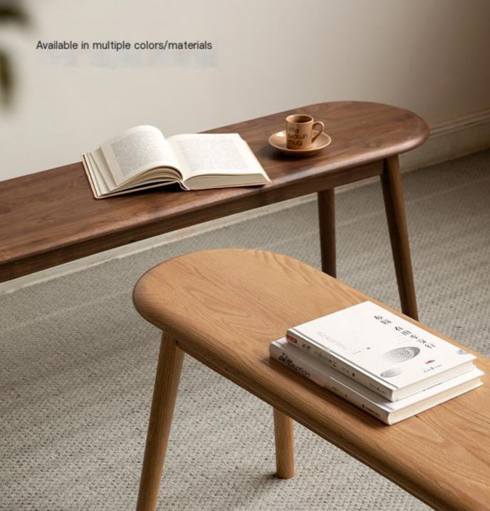 Oak, Black Walnut, Ash, Cherry Solid Wood Simple Bench: