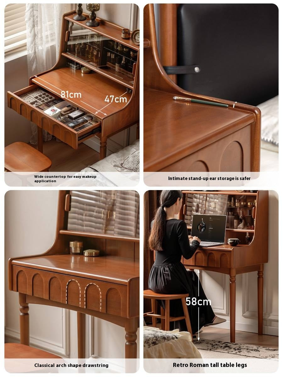 Poplar Solid Wood Multifunctional Vanity Table.