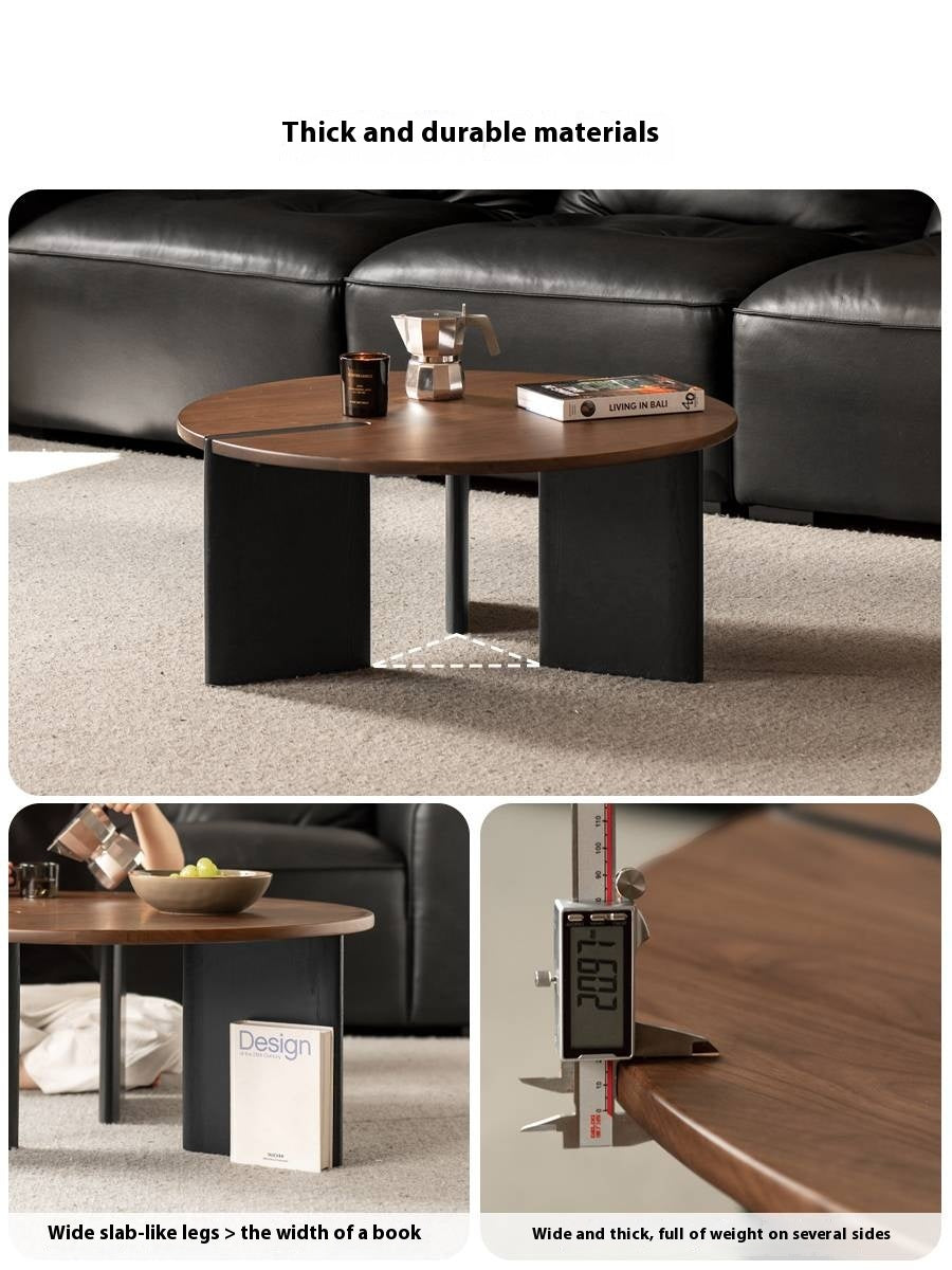 Black Walnut Solid Wood Italian Light Luxury Coffee Table