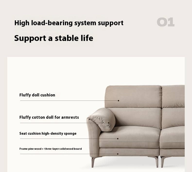 Wool Gray Flannel Fabric Sofa