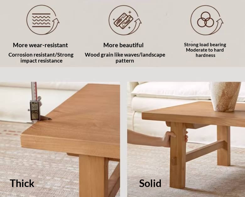 Elm Solid Wood Strange Silence Wind Style Coffee Table