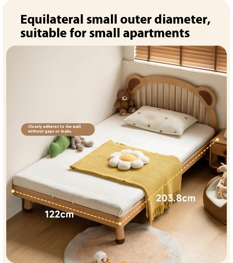 Beech Solid Wood Cartoon Bear Children's Bed