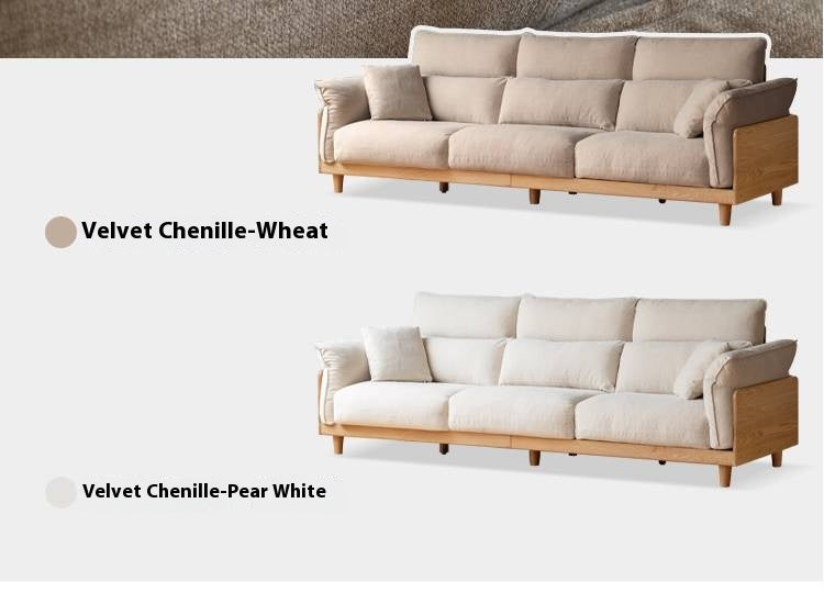 Oak Solid Wood high-back sofa