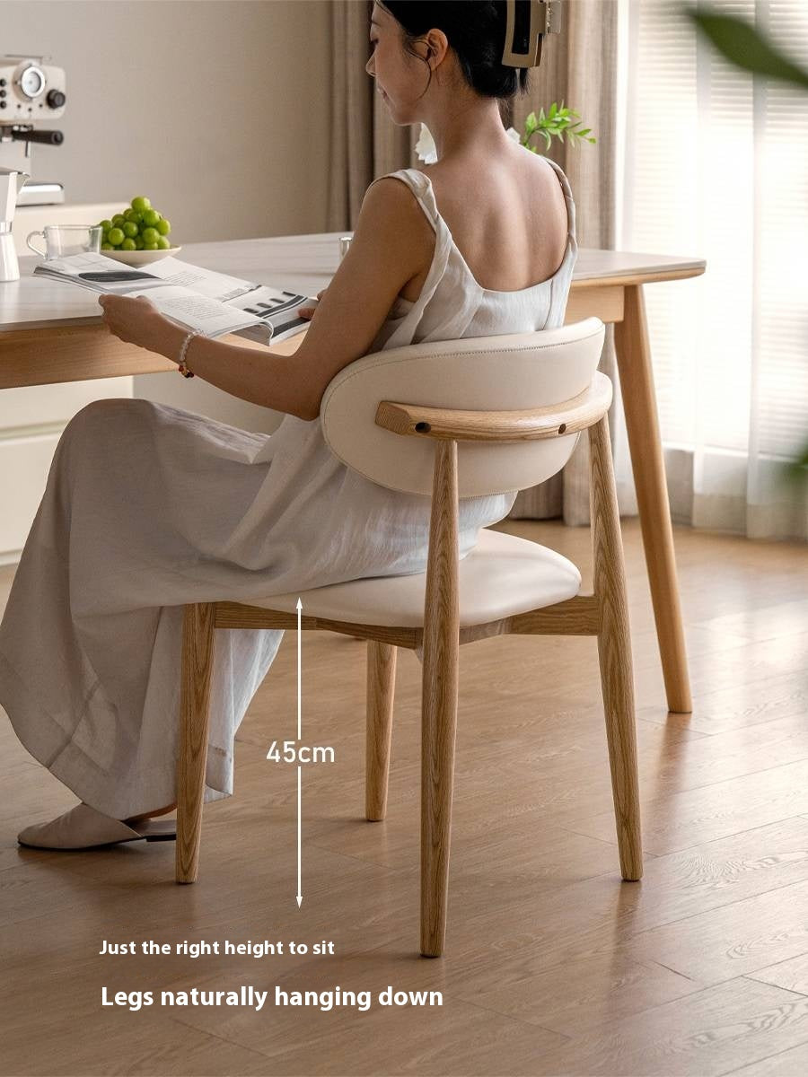 Set 4 pcs Ash, Oak Solid Wood Modern Soft Dining Chair