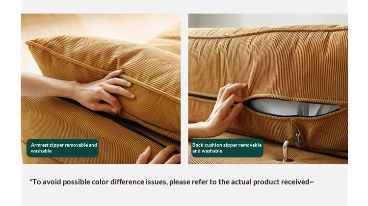 Fabric High Back Straight Sofa Modern.