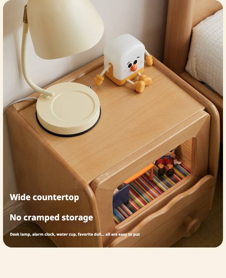 Beech, Poplar Solid Wood Children's Nightstand.