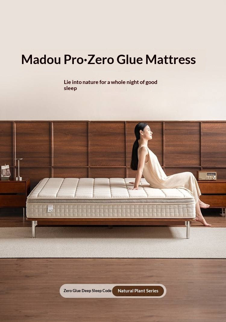 Zero-Glue Soy Fiber Mattress — Independent Spring Model, Thick Latex Support Mattress