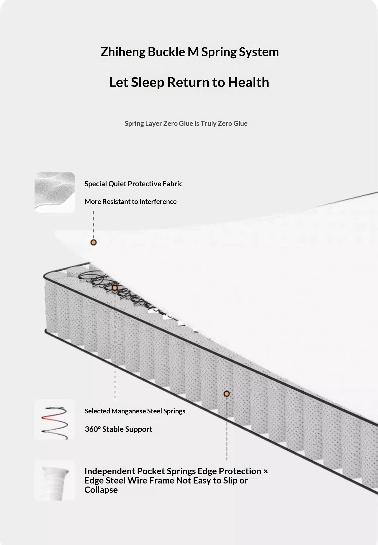 Children's Eco-Friendly Glue-Free Mattress — Panda Jute Spring, Coconut Fiber, Double Latex