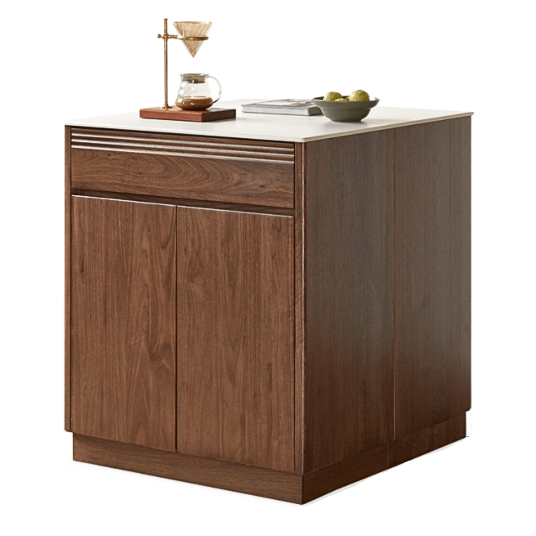 Black Walnut, Oak Solid Wood Island Light Luxury Sideboard