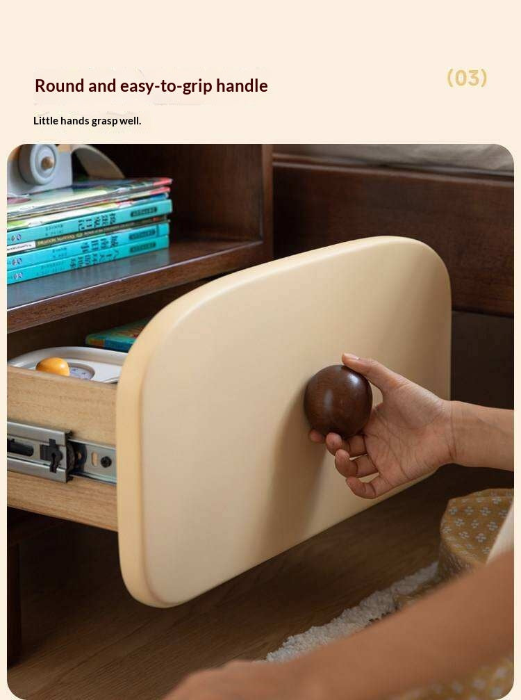 Solid Rubberwood Solid Wood Modern Children's Nightstand