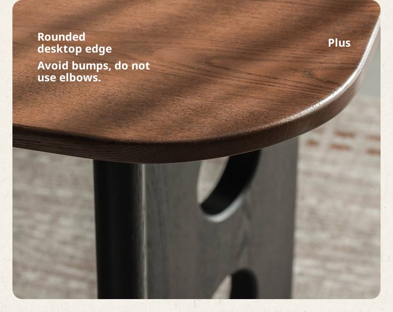 Black Walnut, Ash Solid Wood Retrо Dining Table