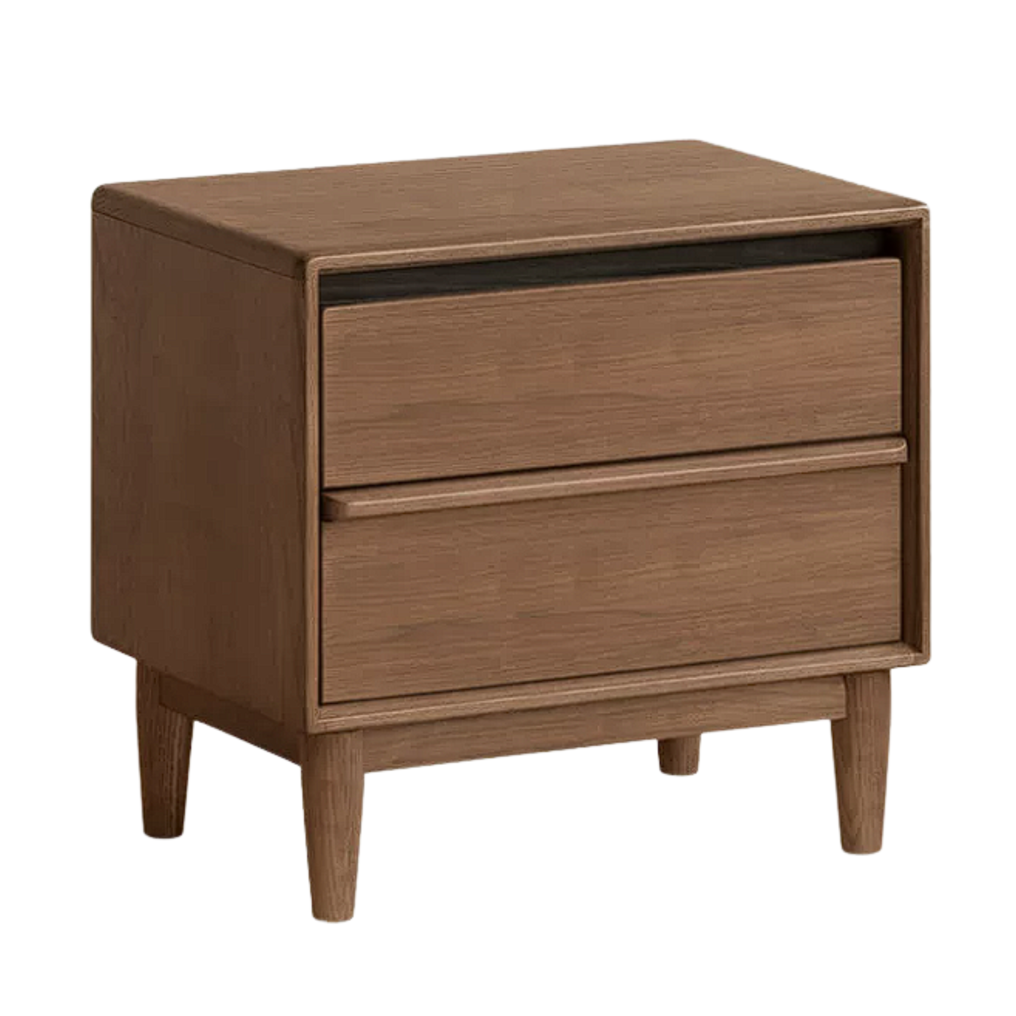 Ash, Black Walnut, Golden Sandalwood Solid Wood Log Style Nightstand