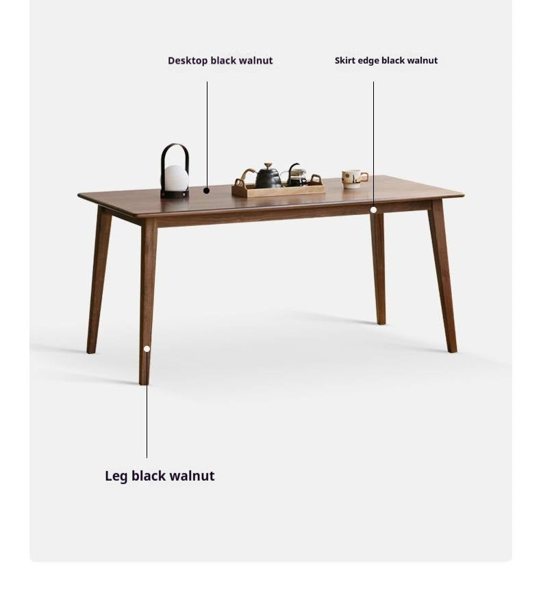 Black Walnut Solid Wood Dining Table