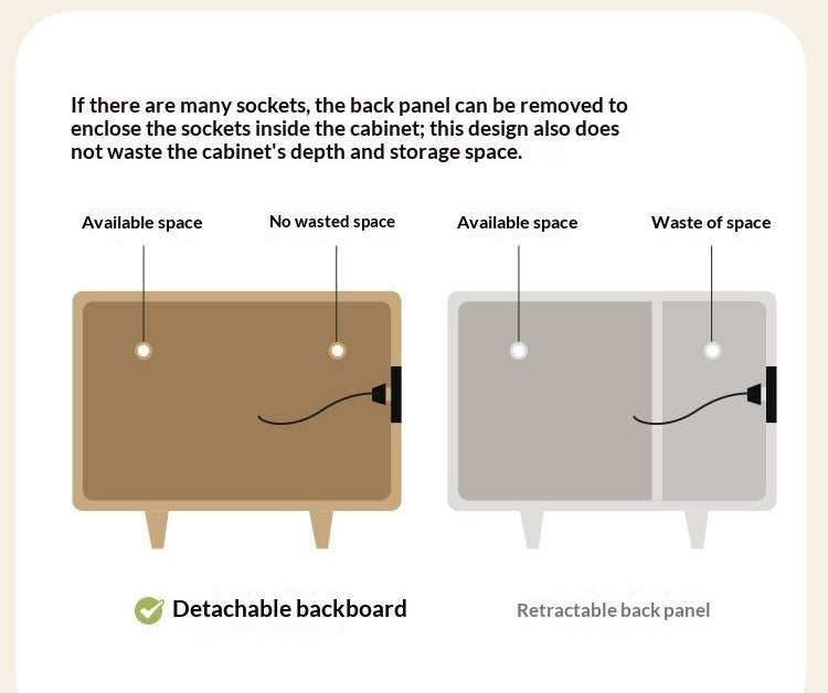 Beech, Oak Solid Wood Modern White Integrated Log Floor TV Cabinet.