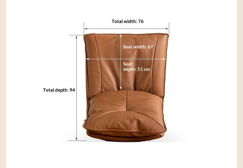 Organic Leather 360° Swivel Lounge Chair
