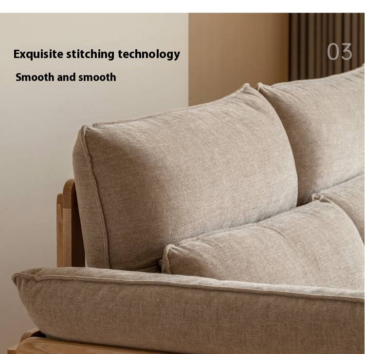Oak Solid Wood high-back sofa