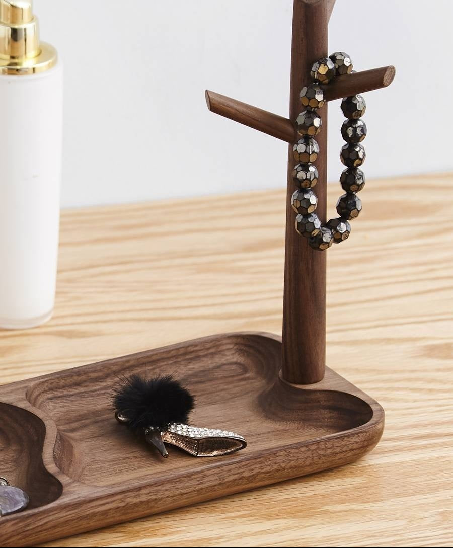 Beech, Black Walnut, Acacia Solid Wood Key Hanging Rack