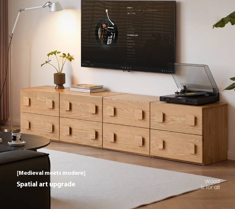 Oak, Ash Solid Wood Modern TV Stand