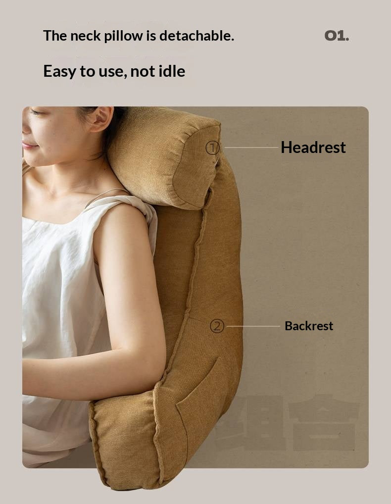 Headboard with Large Upholstered Reading Backrest