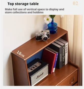 Poplar Solid Wood Middle-Age Edge Cabinet Storage.