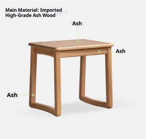 Ash, Oak Solid Wood Modern and Simple Style Tea Stool