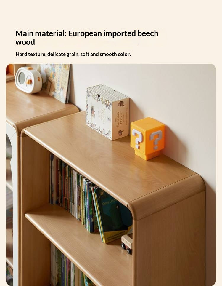 Beech Solid Wood Children's Bookshelf
