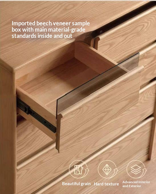 Ash Solid Wood Modern Chest of Drawers