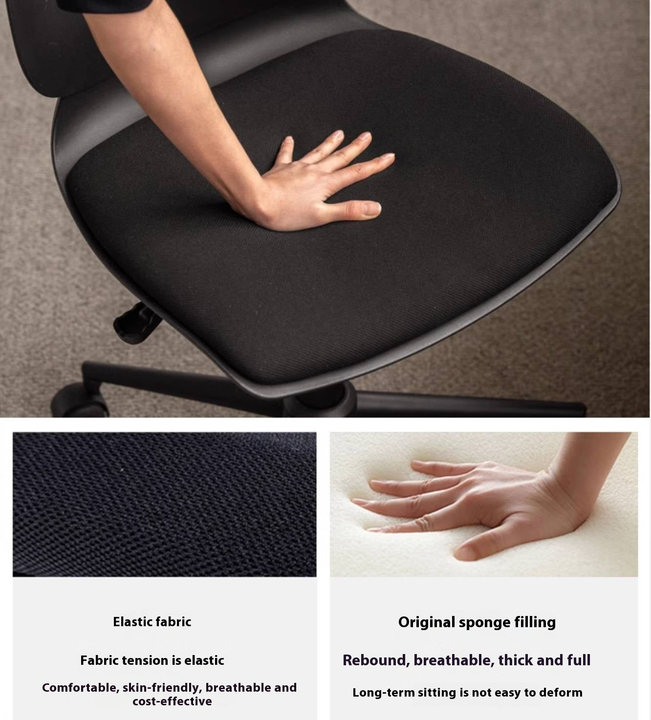 Fabric Adjustable And Casual Office Chair