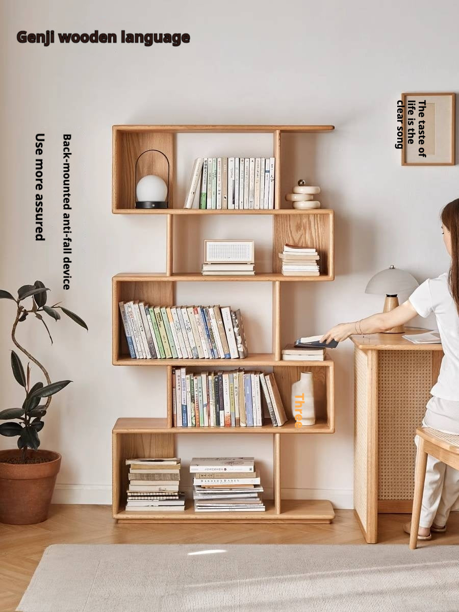 Oak Solid Wood Japanese Style Bookcase