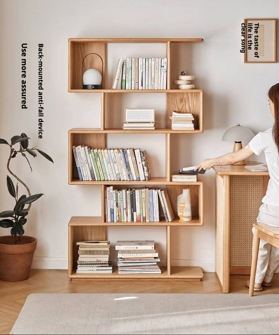 Oak Solid Wood Japanese Style Bookcase