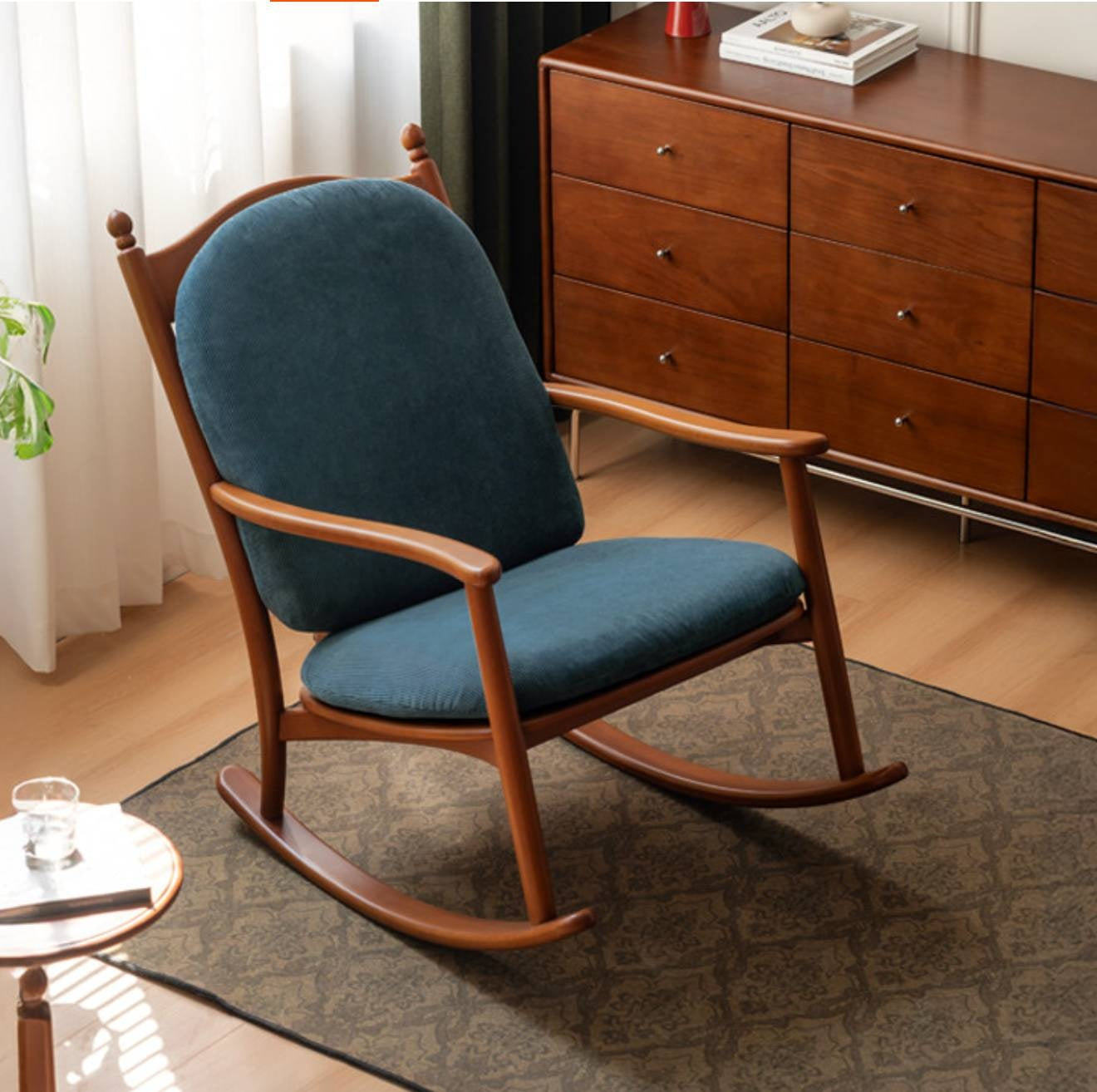 Beech Solid Wood Mid Century Rocking Chair