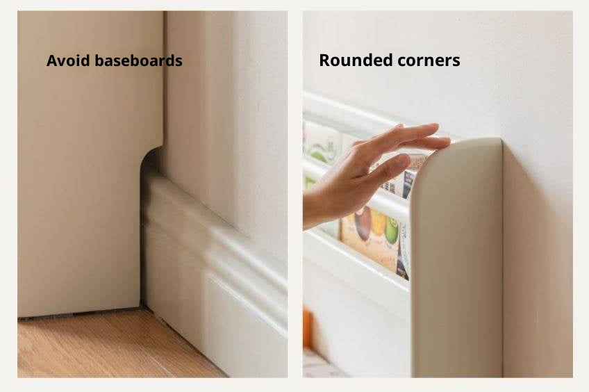 Solid RubberWood Cream Style Corner Bookshelf