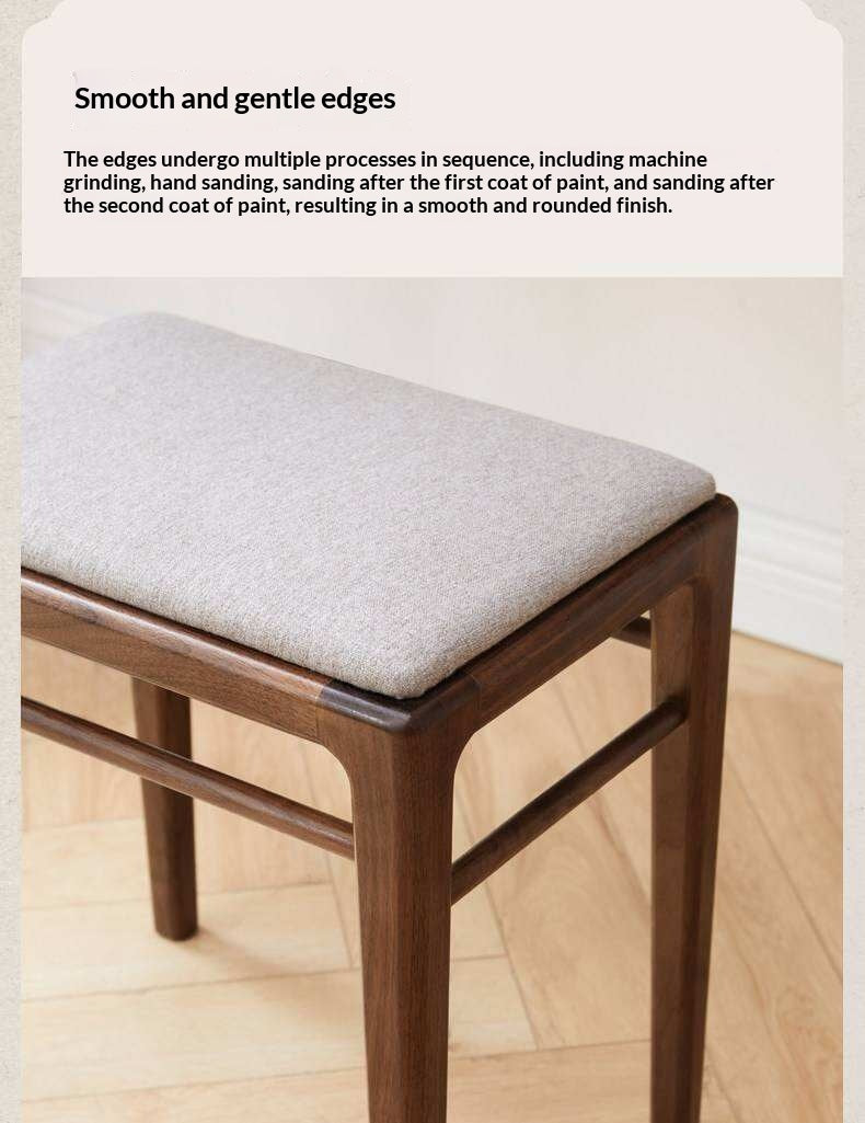 ASh Solid Wood Makeup Stool