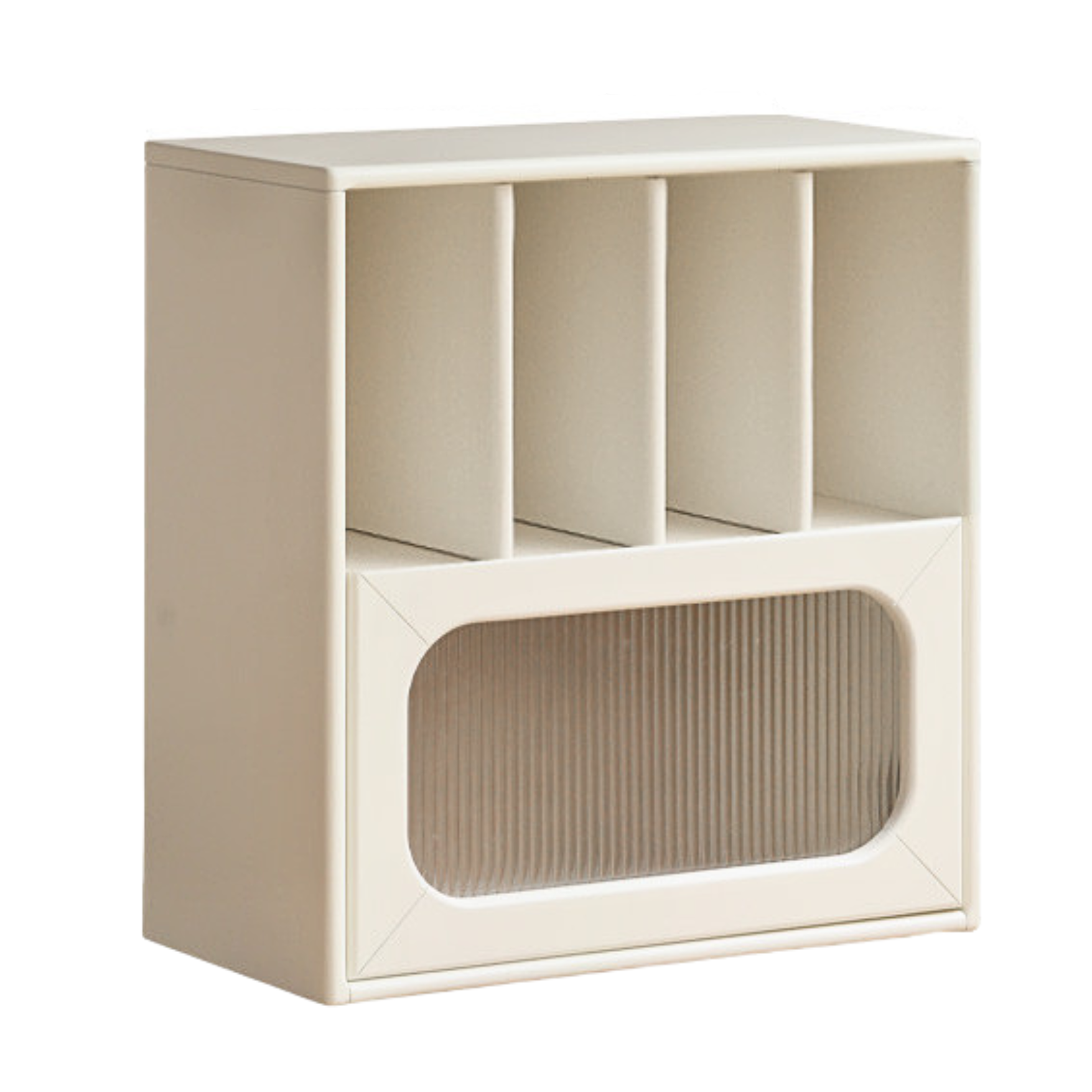 Solid Rubberwood Storage Multi-Functional Storage Bookcase.