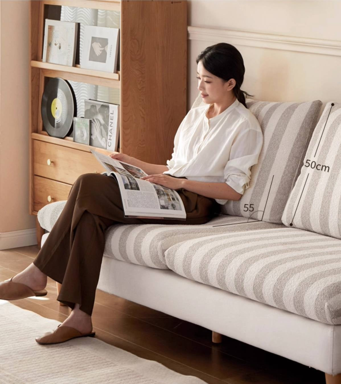 Natural, healthy Cotton Linen Fabric Sofa