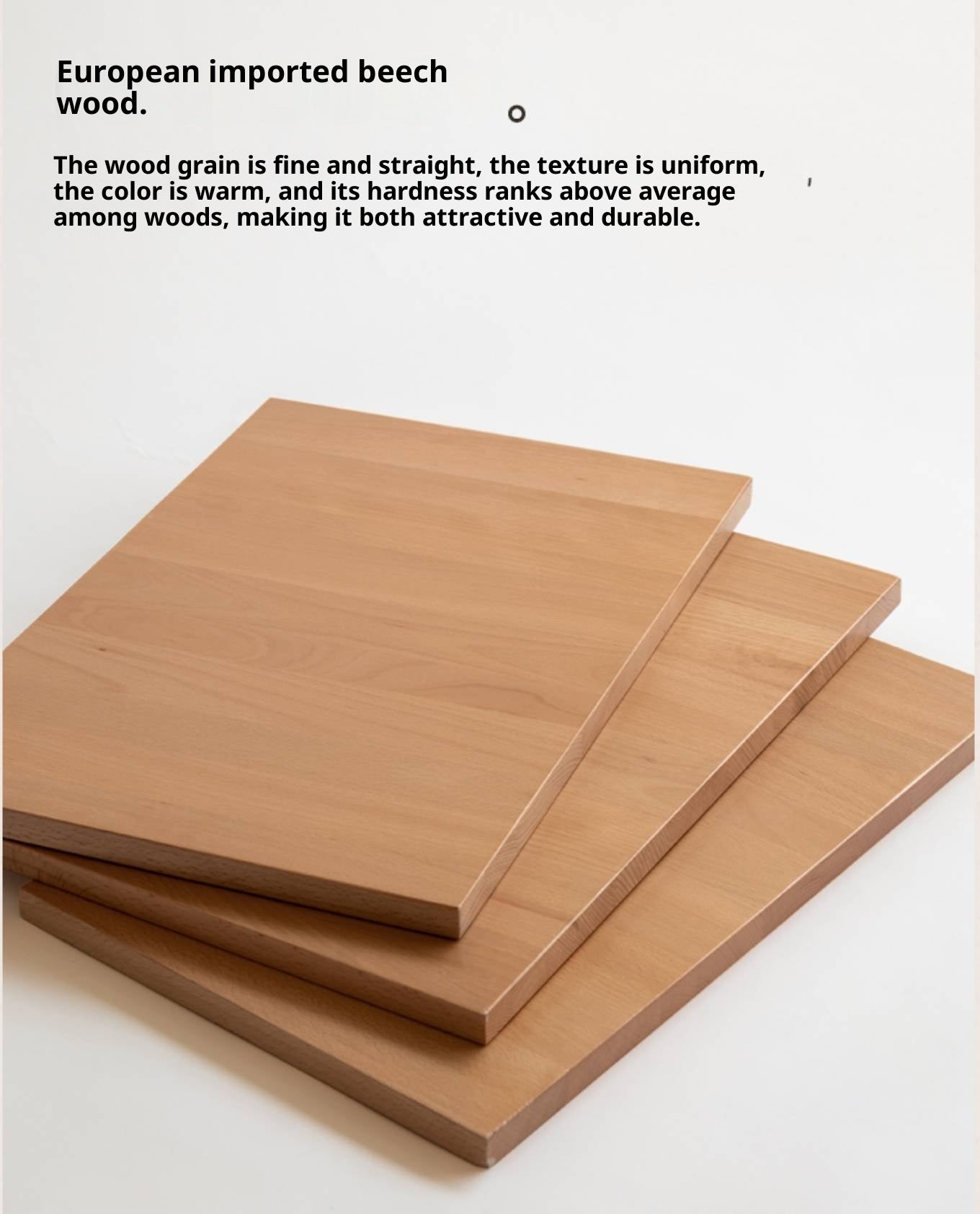 Beech Solid Wood Rattan Log Style Nightstand