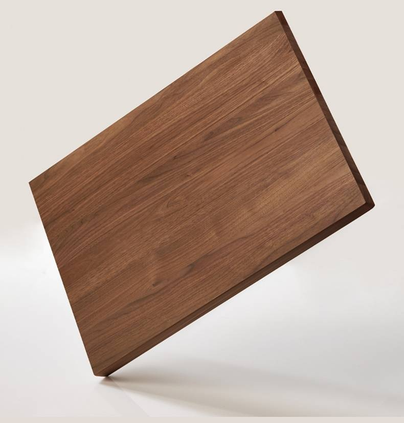 Black Walnut, Beech Solid Wood Retro Upholstered Large Bed