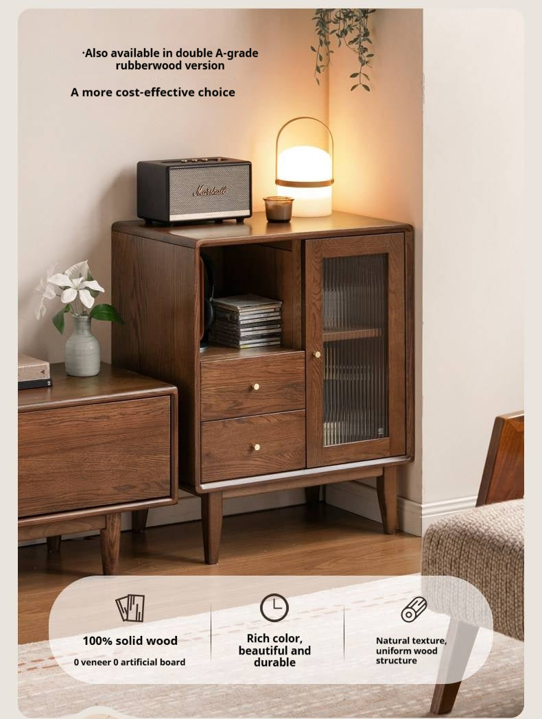 Oak Solid Wood Nordic Side Cabinet