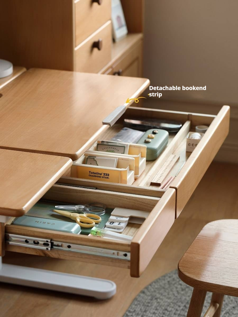 Beech Solid Wood Modern Hand Cranked Children s Writing Desk