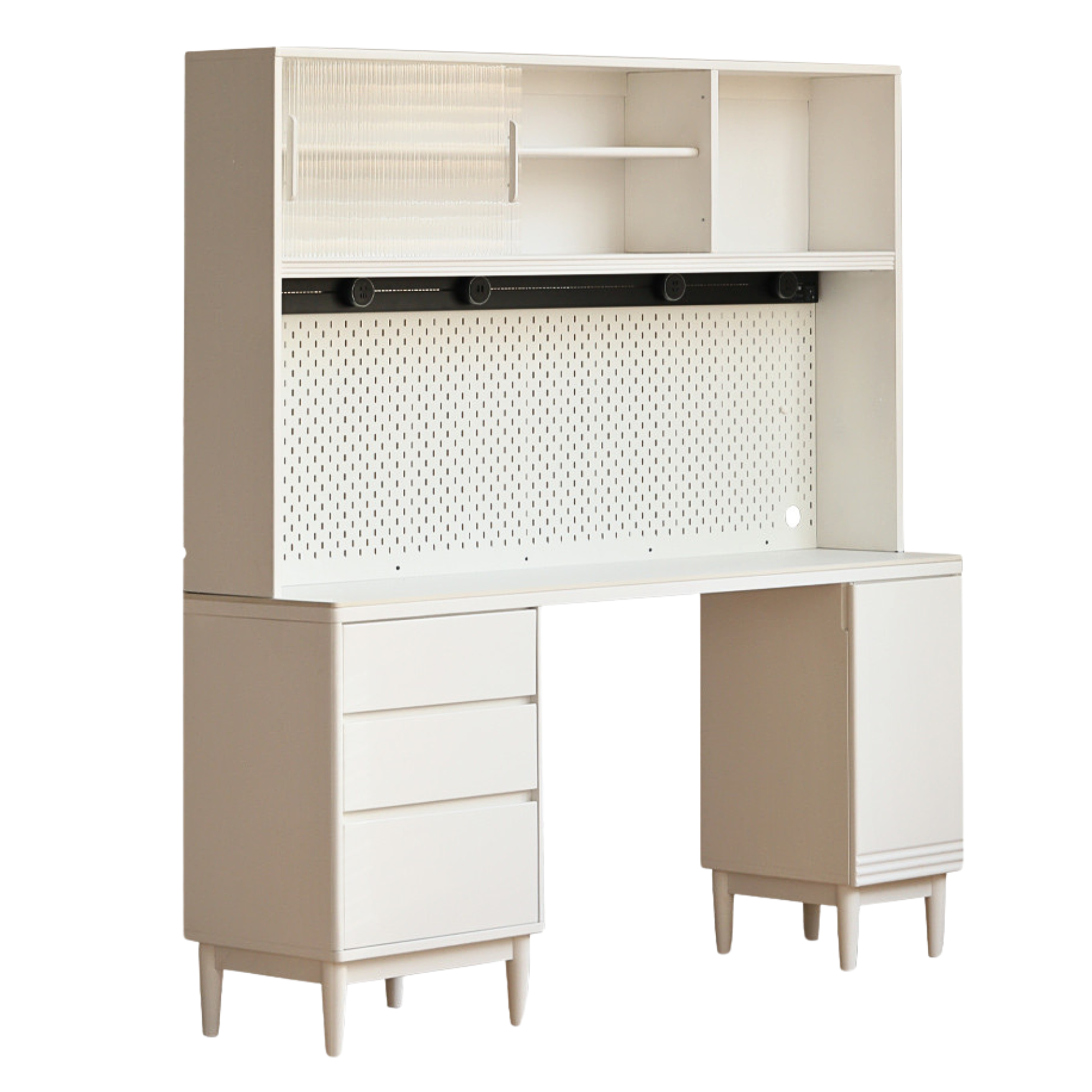 Poplar Solid Wood, Solid RubberWood Multifunctional High Rock Plate Dining Sideboard