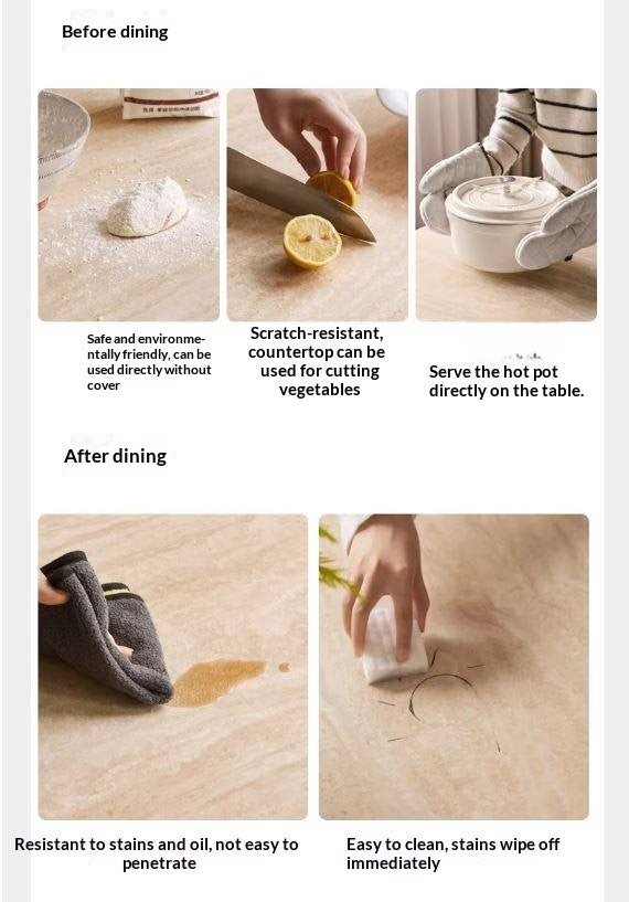 Black Walnut Solid Wood Travertine Slab Light Luxury Dining Table