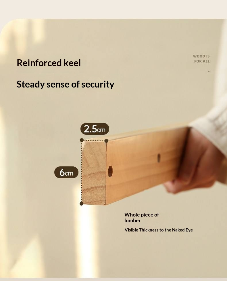 Oak Solid Wood Bed — Modern Minimalist, Genuine Leather Upholstered, Floating Design with Light