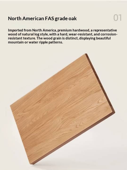 Oak Solid Wood Cream Style Bookcase