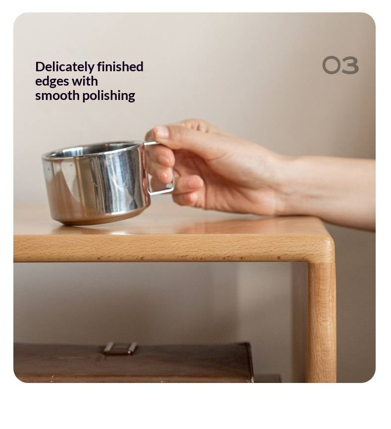 Beech Solid Wood Floor Rotating Side Table