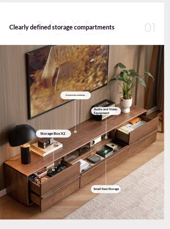 White Oak, Black Walnut Solid Wood TV Stand