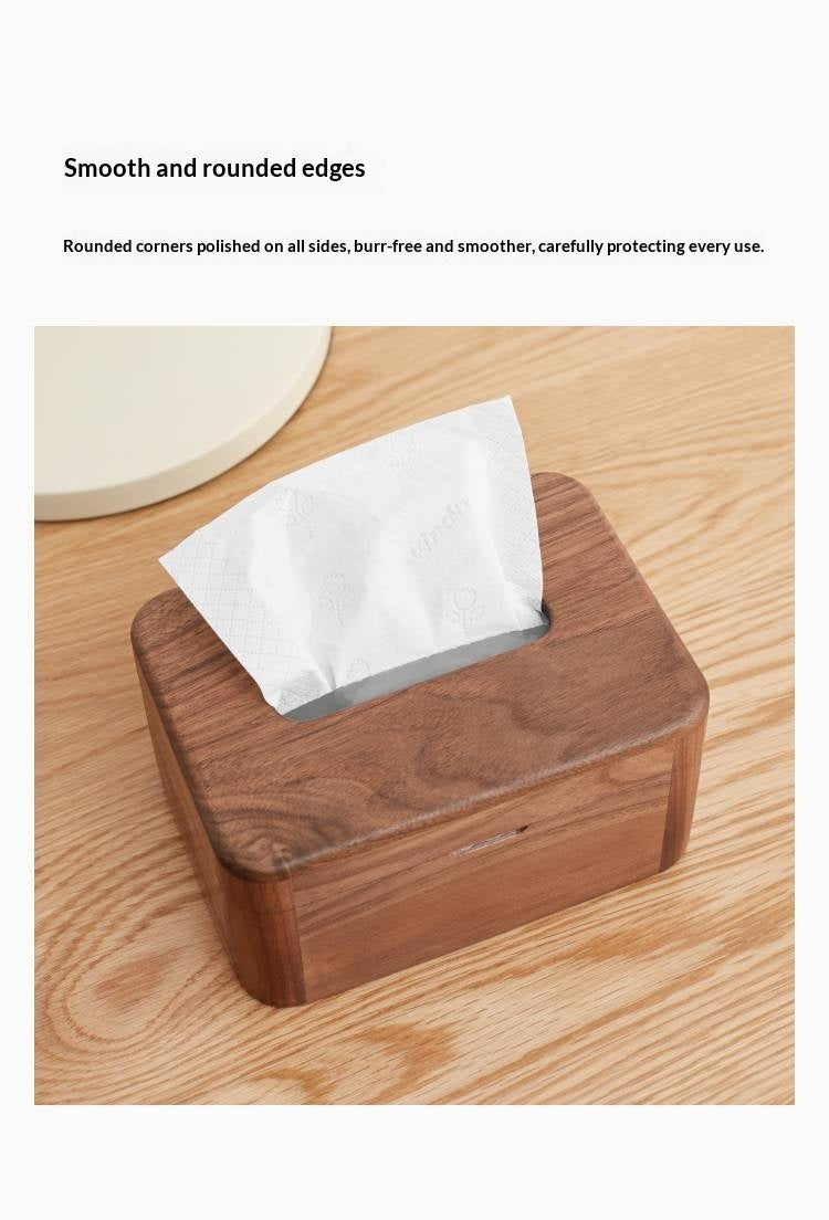 Black Walnut, Acacia Solid Wood Nordic Tissue Box