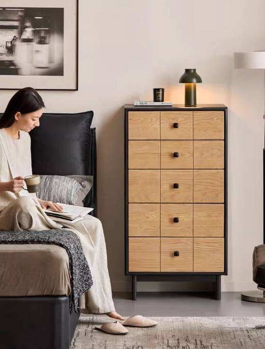 Ash Solid Wood Modern Chest of Drawers