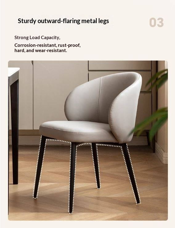 Soft Gray Leisure Dining Chair