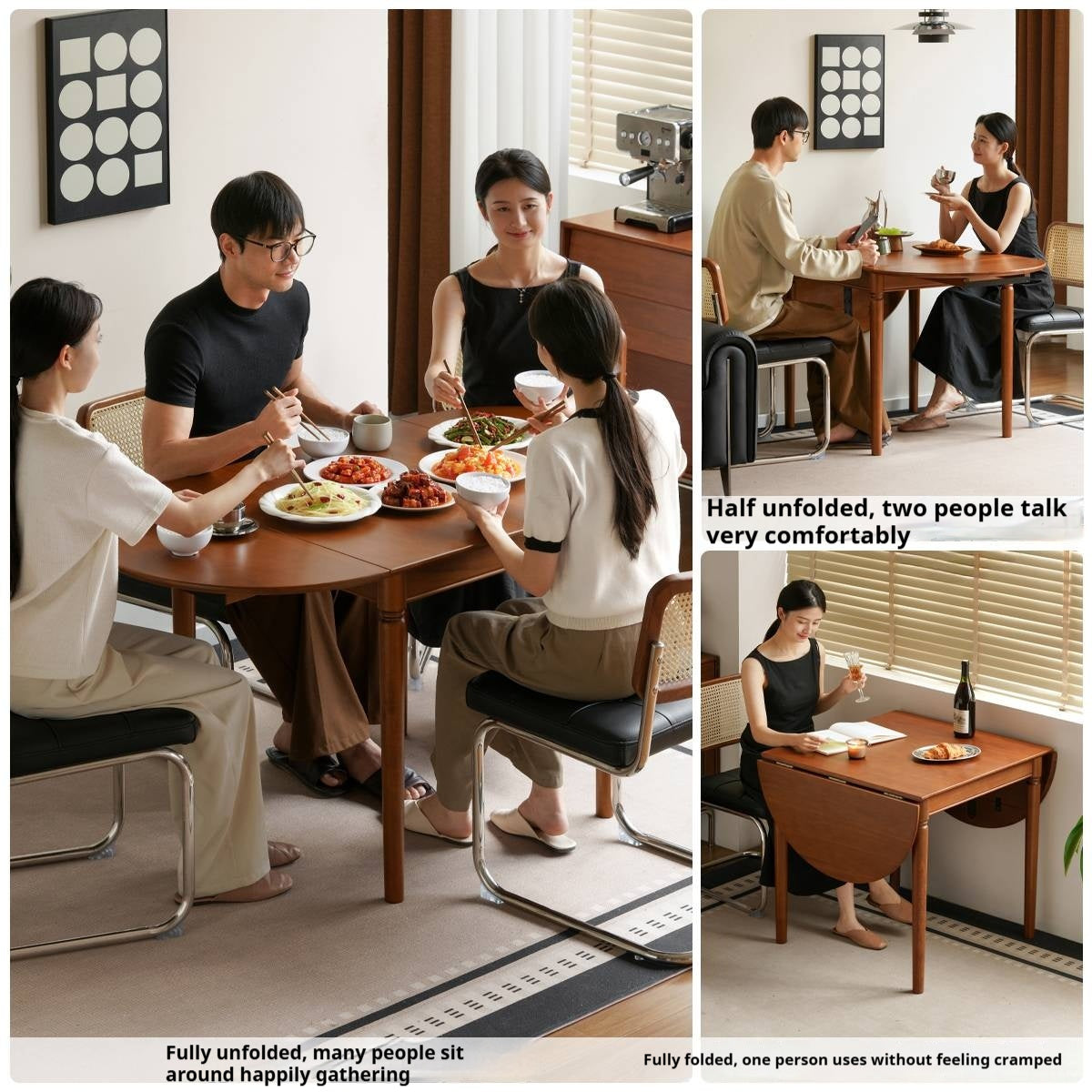 Tulipwood Solid Tulipwood Retro Dining Table