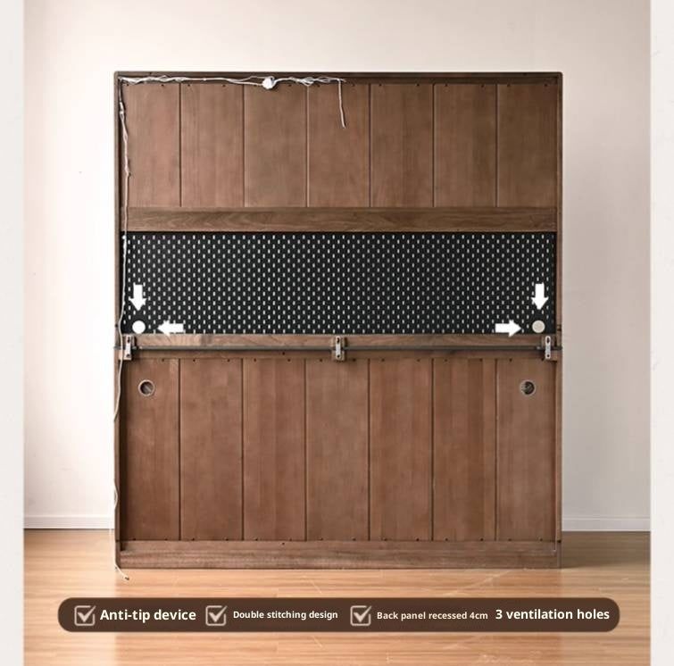 Sandalwood Solid Wood Rock Board Modern Sideboard